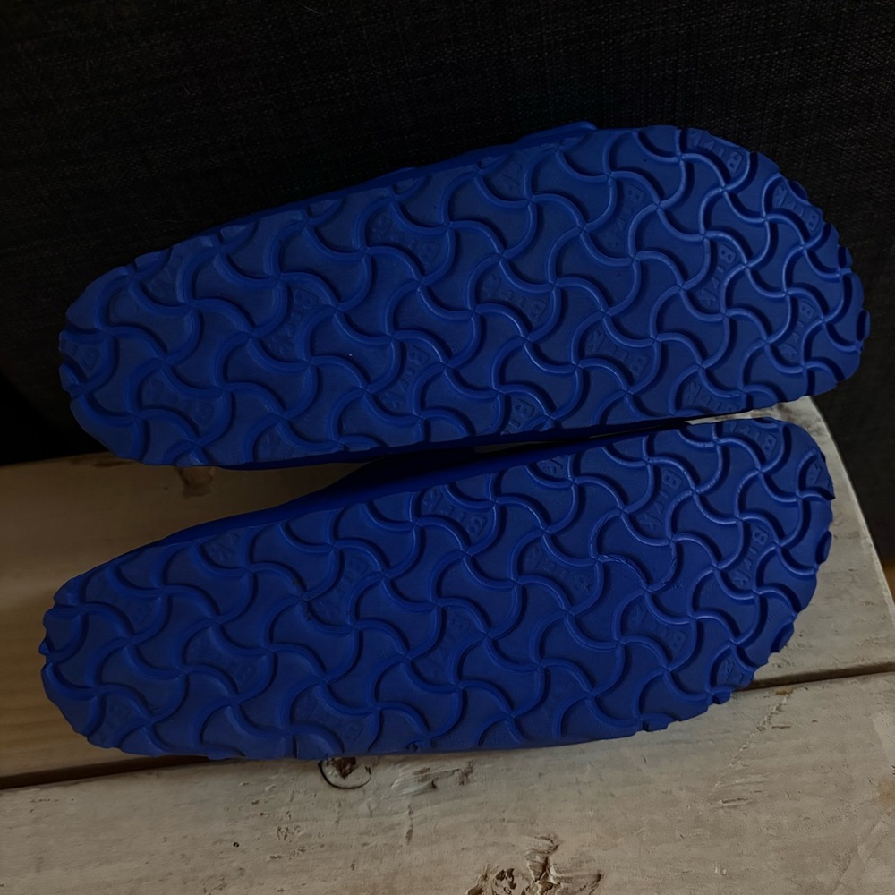 BIRKENSTOCK ESSENTIALS EVA SANDAL Blue Double Strap Size 38, Women’s 7, Men’s 5 - Picture 11 of 11